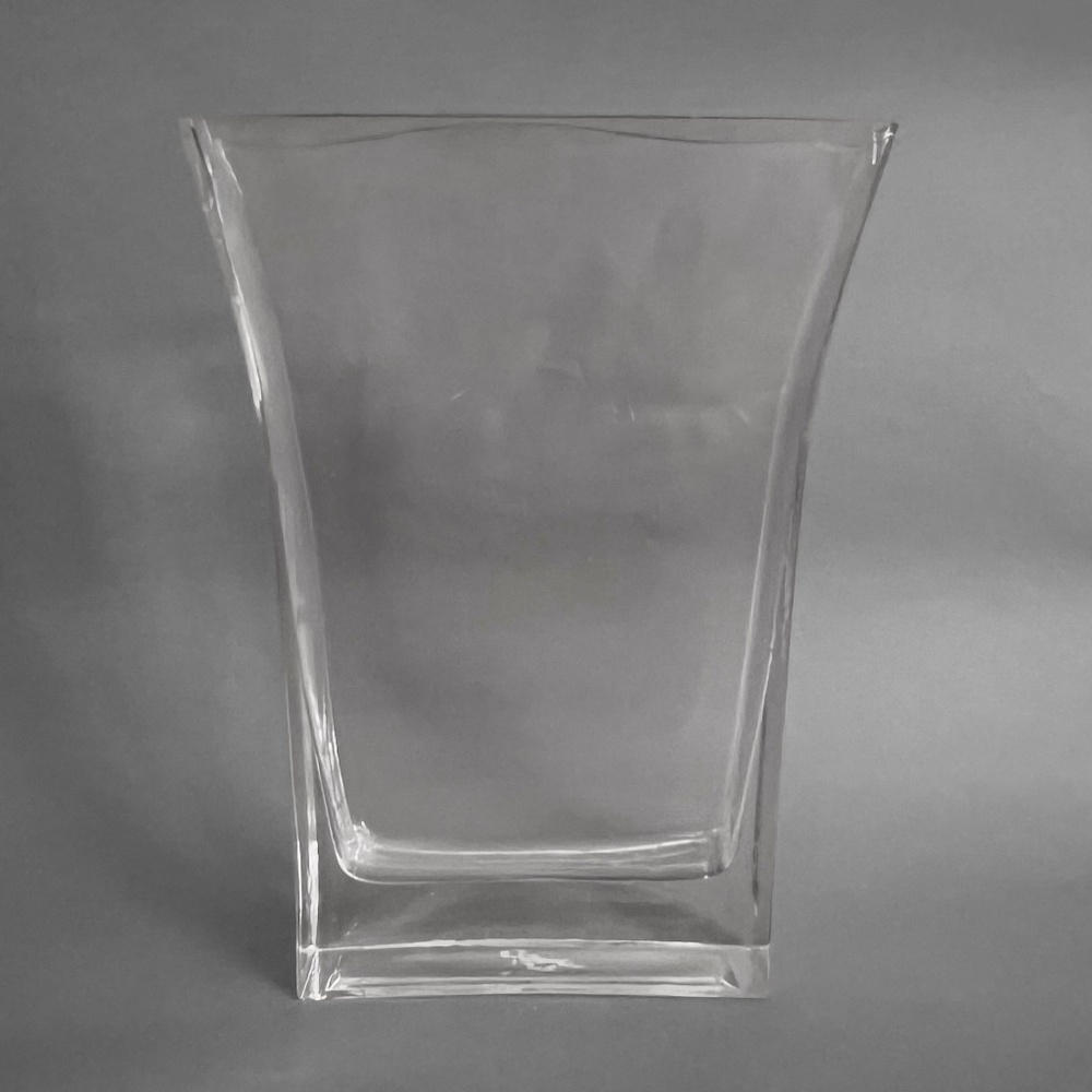 MoMA Clear Crystal Soft "V" Flat Vase